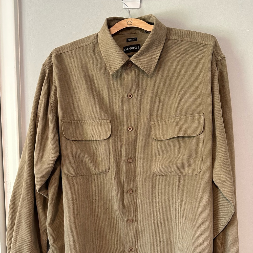 Suede Button-Up